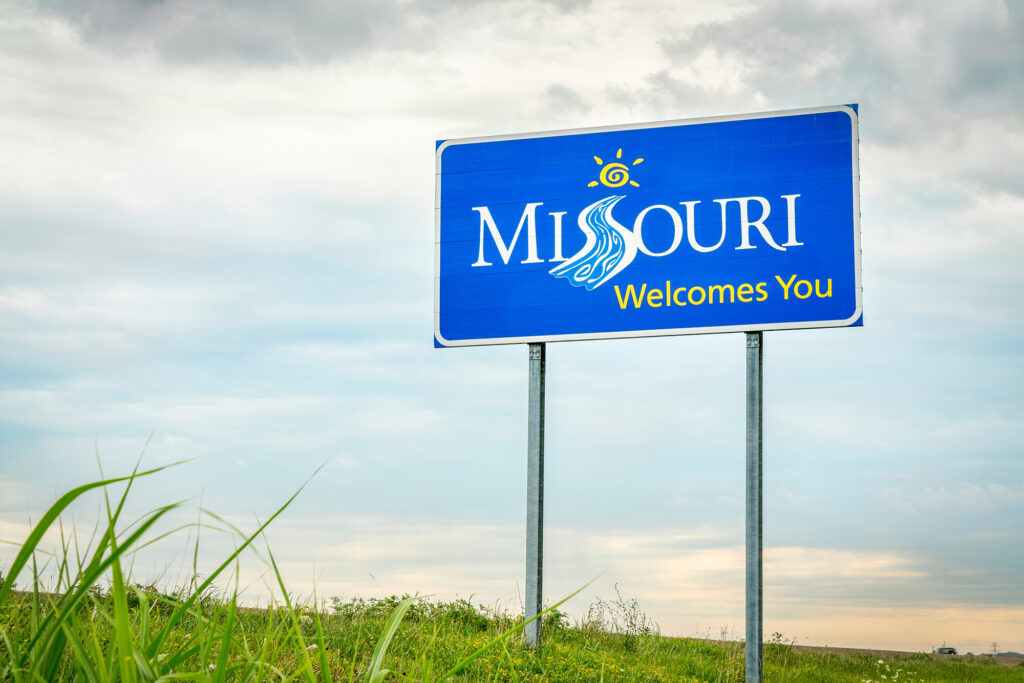 Welcome to Missouri Sign for Things to Do in Missouri.
