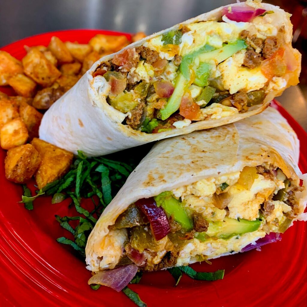 Breakfast Burritos done to perfection at Gailey's Breakfast Cafe